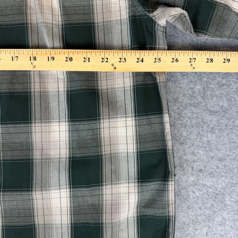 Carhartt Mens XL Plaid Flannel Shirt Long Sleeve Green White Button Up Relax Fit - Picture 9 of 10
